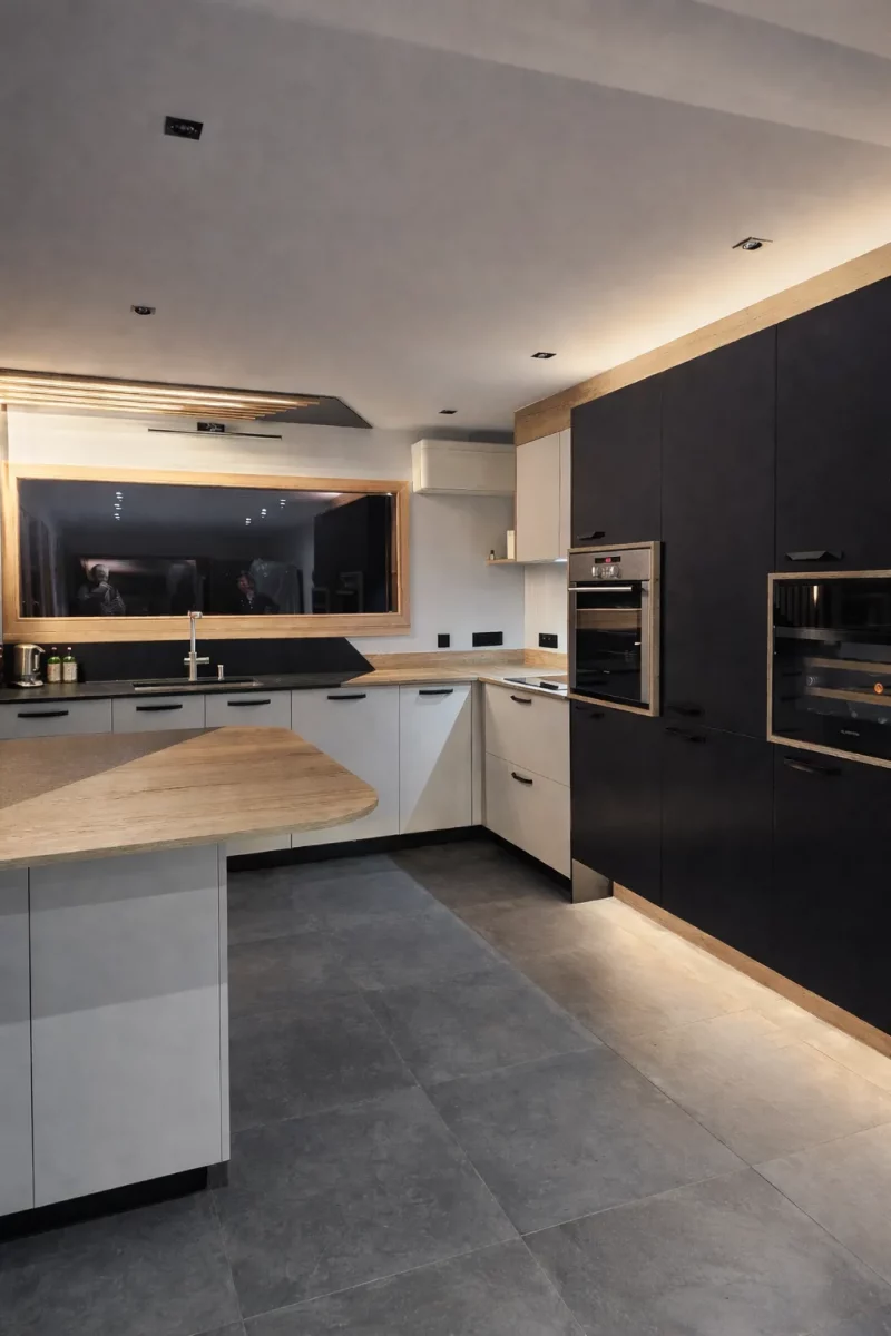 Cuisine moderne, ilot central