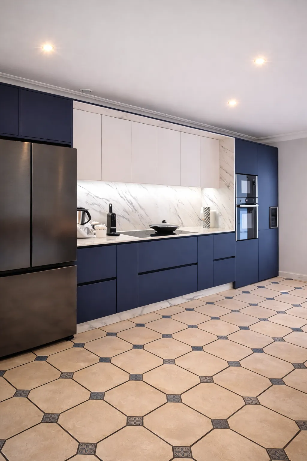 La cuisine bleu profond
