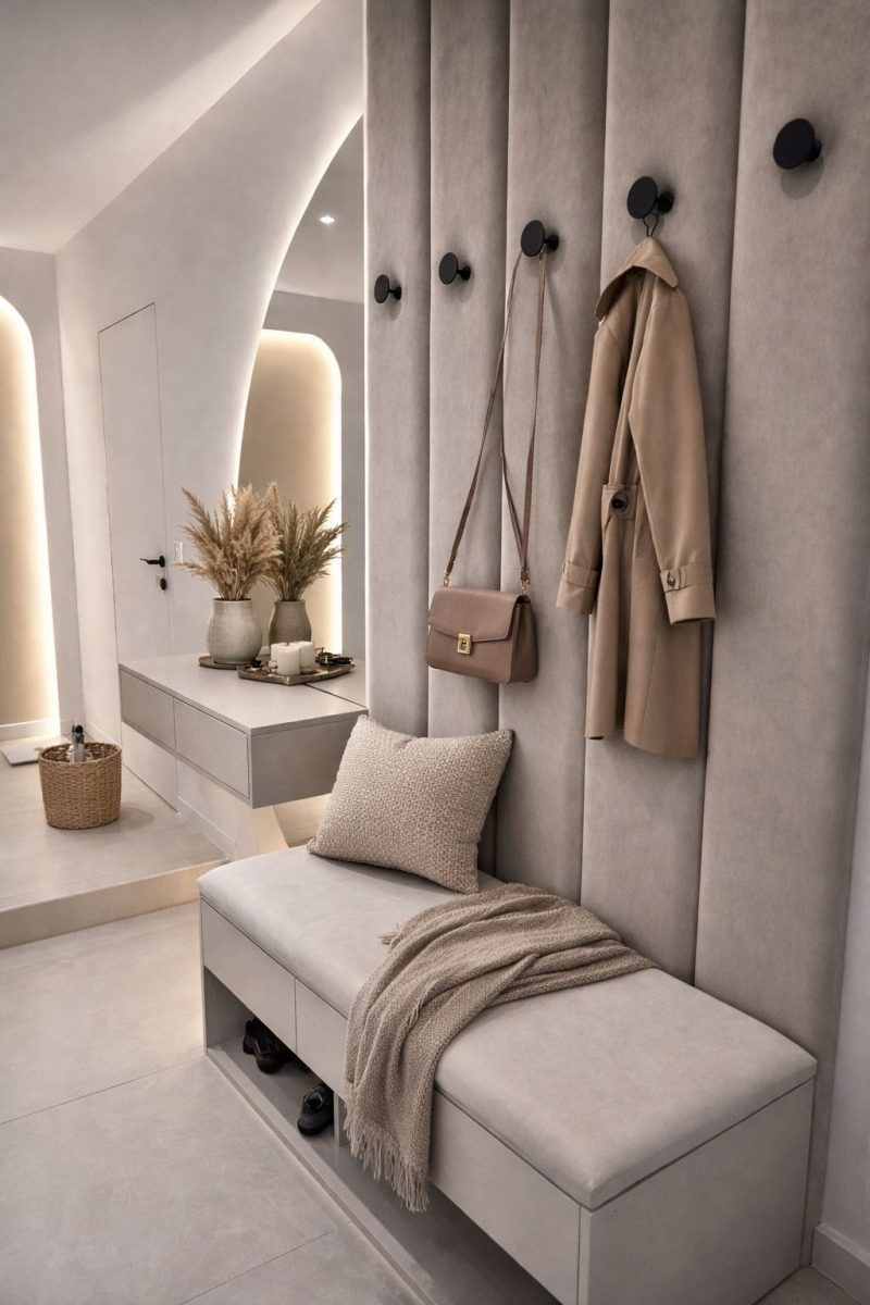 Entrée moderne, rangement minimaliste